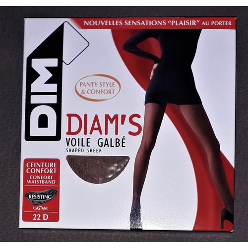 Collant Diam's Voile Galbé - Ceinture Confort - Panty Style & Confort - Taille 1 - Coloris Marron Jour - 22d - Dim