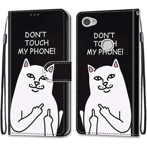 Coque Pour Xiaomi Redmi Note 5a, Etui En Cuir Pu Portefeuille Housse Coque Avec 360 Degres Silicone Antichoc Protection Cover Cuir Pochette Magnetique Und Flip Bequille (Chat 5)