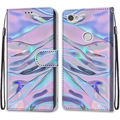 Coque Pour Xiaomi Redmi Note 5a, Etui En Cuir Pu Portefeuille Housse Coque Avec 360 Degres Silicone Antichoc Protection Cover Cuir Pochette Magnetique Und Flip Bequille (Fluorescent)