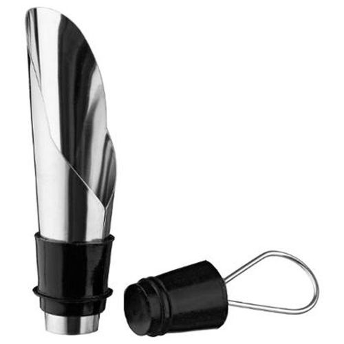 Bouchon Verseur En Inox "Vin" 8cm Argent