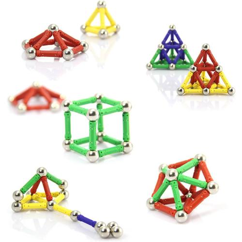 150 pièces Puzzle Blocs de construction magnétiques Jouets Aimant Education  Jouets