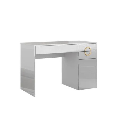 Vicco Coiffeuse Adela, Blanc Haute Brillance, 115 Cm Avec 3 Tiroirs