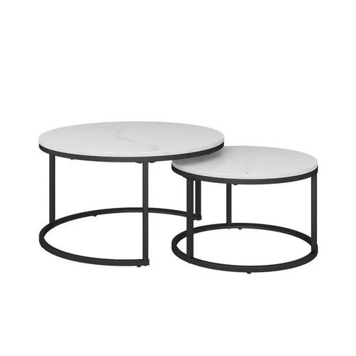 Vicco Set De Tables Basses Montreal, Blanc, 77 X 40 Cm 2 Pièces