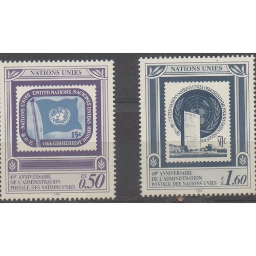 Nations Unies Timbres Administration Postale 1991