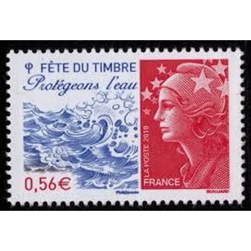 Fête Du Timbre : Protégeons L'eau (Avec Marianne De Beaujard) Année 2010 N° 4439 Yvert Et Tellier Luxe