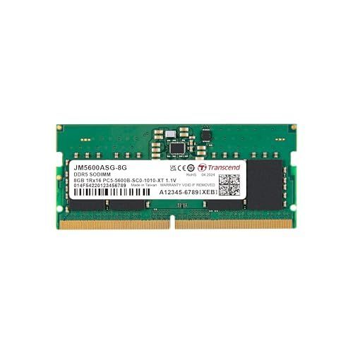 TRANSCEND 8GB JM DDR5 5600 SO-DIMM 1Rx16 1Gx16