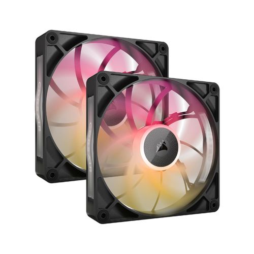 CORSAIR Lot de 2 Ventilateurs de boitier iCue Link RX Max RGB - 14cm (Noir)