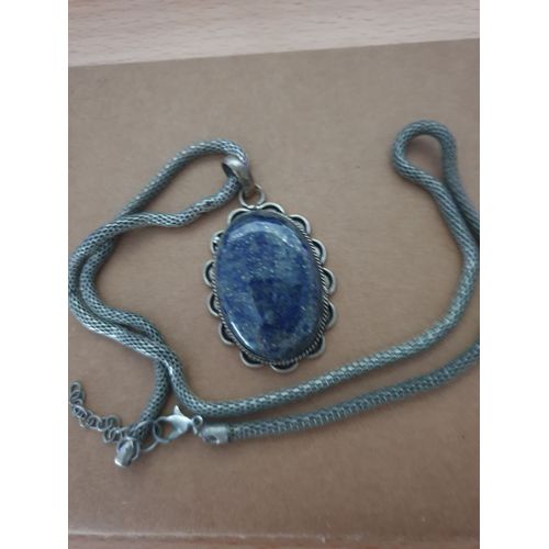 Collier Avec Imitation Lapis Lazuli