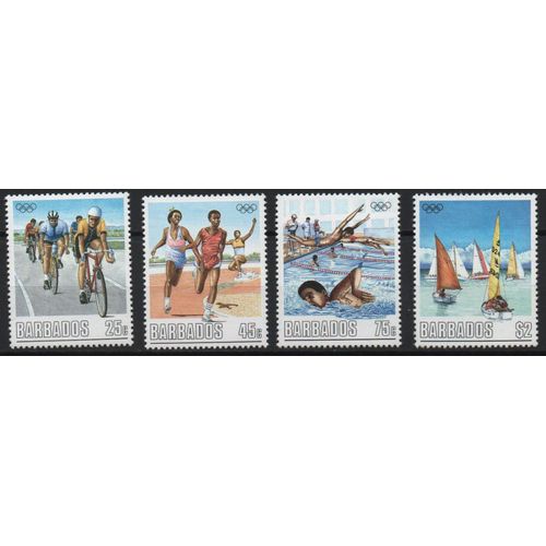 Barbade Timbres Jeux Olympiques De Seoul 1988
