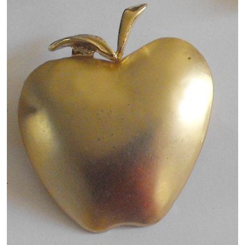 Broche Fantaisie Dorée Pomme