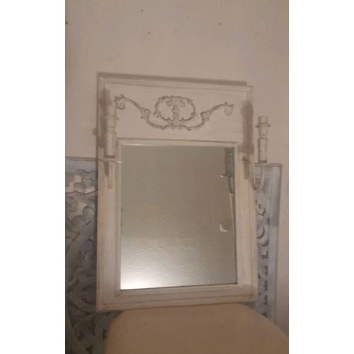 Miroir avec ornements blanc maison du monde