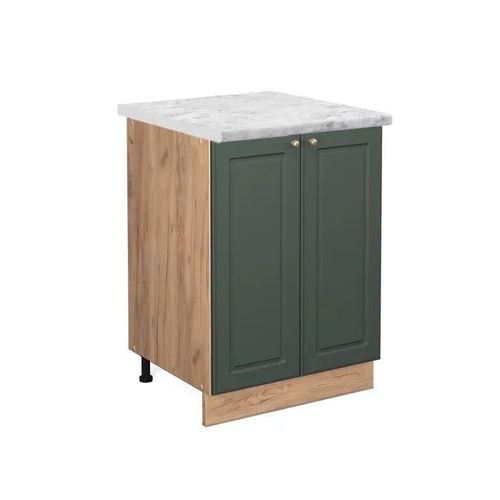 Vicco Meuble Bas De Cuisine Fame-Line, Vert Or Campagne, 60 Cm, Pa Marbre