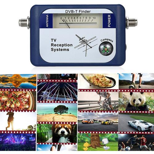 Antenne Parabolique Antenne de télévision terrestre aérienne avec compteur de détecteur de signal satellite numérique DVB-T avec systèmes de réception TV à boussole