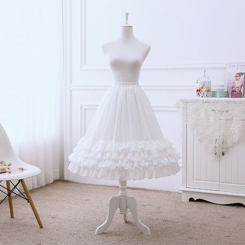 Jupon De Mariage En Crinoline Pour Femme,Sous-Jupe De Bal,Jupe De Barrage,En Mousseline De Soie,70cm De Long,Cosplay,Ix