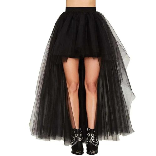 Jupon Long En Tulle Noir Pour Femme,3 Couches,Haut Et Bas,Jupe Tutu,Slip,Accessoires De Mariage,2022
