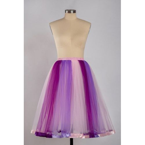 Jupe Tutu Crinoline Bouffante De Couleur Licorne Pour Femmes,Longues Jupes De Mariée Arc-En-Ciel,Jupon Cosplay,Sous-Jupe Rockabilly,Jupes De Fête