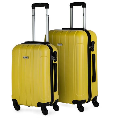 Set De 2 Valises Rigides Chariot 4 Roues 55/65 Cm ABS. Résistant Et Léger. Poignées De Cadenas. Ryanair Et Medium À Faible Cabine. Étudiant 771115