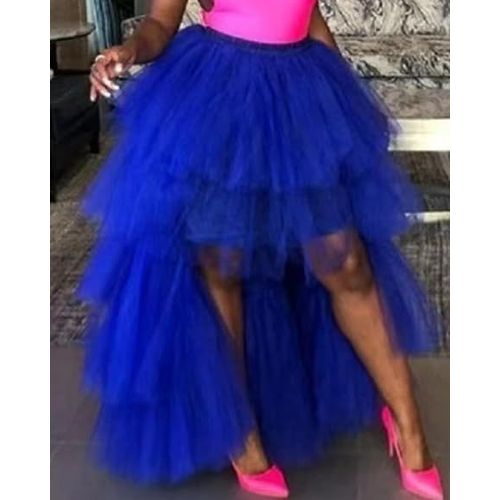 Jupe Tutu En Tulle Haut Et Bas Pour Femme,Jupon Long À Plusieurs Couches,Accessoires Pour Patients De Mariage,Ixde Bal,Mode 2023
