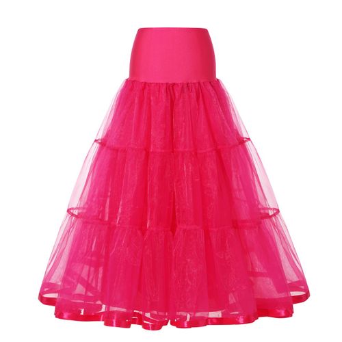 Wowbridal-Jupon De 95cm De Long À Volants,Crinoline,Vintage,Pour Patients De Mariage,Sous-Jupe,Tutu Rockabilly
