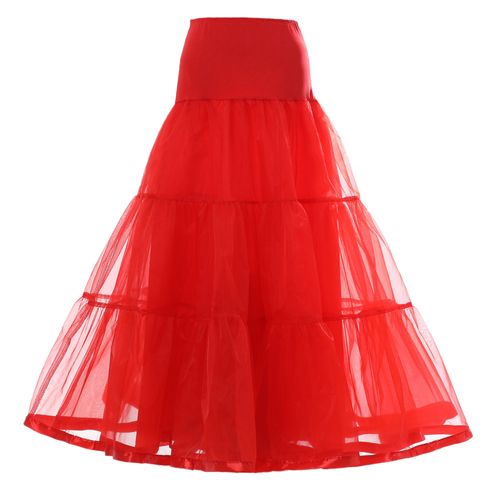 Wowbridal-Jupon De 95cm De Long À Volants,Crinoline,Vintage,Pour Patients De Mariage,Sous-Jupe,Tutu Rockabilly