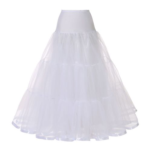 Wowbridal-Jupon De 95cm De Long À Volants,Crinoline,Vintage,Pour Patients De Mariage,Sous-Jupe,Tutu Rockabilly