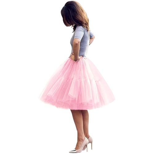 Jupe Tutu Évasée En Tulle À 6 Couches Pour Adulte,Jupon Bouffant,Princesse,Ballet,Lolita,Robe De Soirée Et De Bal