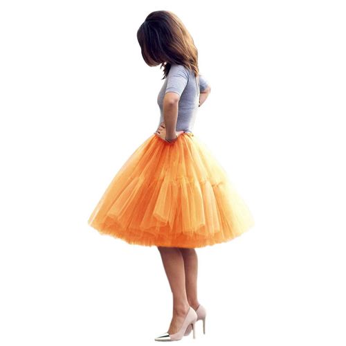 Jupe Tutu Évasée En Tulle À 6 Couches Pour Adulte,Jupon Bouffant,Princesse,Ballet,Lolita,Robe De Soirée Et De Bal