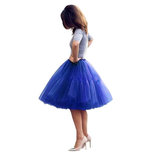 Jupe Tutu Évasée En Tulle À 6 Couches Pour Adulte,Jupon Bouffant,Princesse,Ballet,Lolita,Robe De Soirée Et De Bal