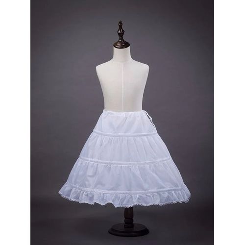 Misshow-Jupon Blanc Tutu Pour Enfant Fille,Robe Courte À Fleurs,3 Cerceaux,45cm/18 Pouces,Sous-Jupe