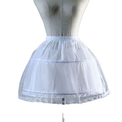 Petite Robe De Princesse Blanche Pour Fille,Jupe À Deux Boucles,Une Robe De Mariée En Dentelle,Maille Dure,Soutien-Jupe De Performance,Sous-Jupe