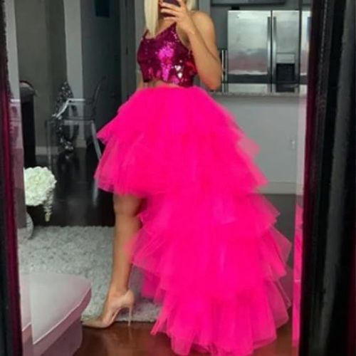 Babyonline-Jupe Longue Bouffante En Tulle Pour Femme,Jupon Taille Haute Et Basse,Élastique,Taille Libre