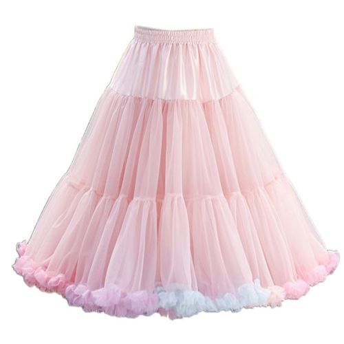 Jupon Bouffant En Tulle Pour Femmes,Jupe Tutu Courte,Taille Élastique,Nuage Arc-En-Ciel,Jupe De Danse De Ballet,Lolita