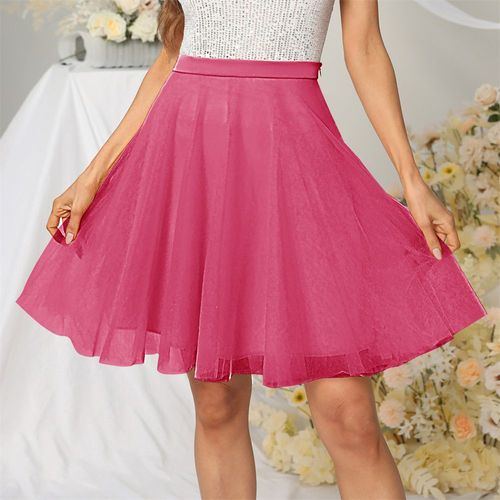 Jupe Courte Bouffante En Tulle Doux,Ligne A,Mini Tutu Élastique,Sous-Jupe,Jupon Pour Fête,Danse,Costume De Ballet