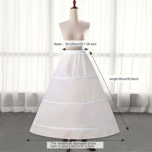 Robes De Mariée Pour Femmes,Jupon Long Crinoline Pour Années Coing,Jupe Plissée Avec Cerceaux,Accessoires De Cosplay