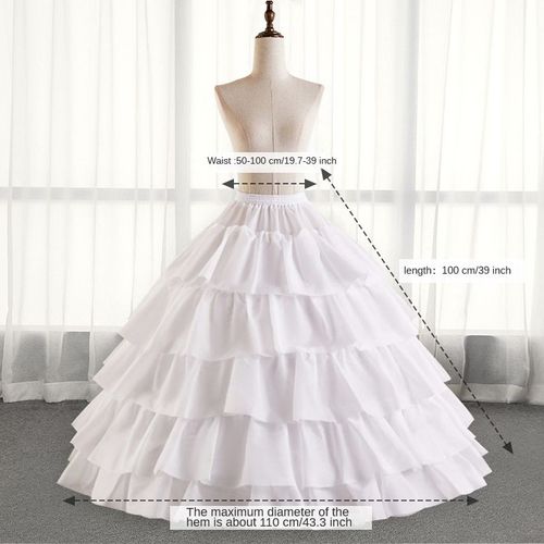 Robes De Mariée Pour Femmes,Jupon Long Crinoline Pour Années Coing,Jupe Plissée Avec Cerceaux,Accessoires De Cosplay