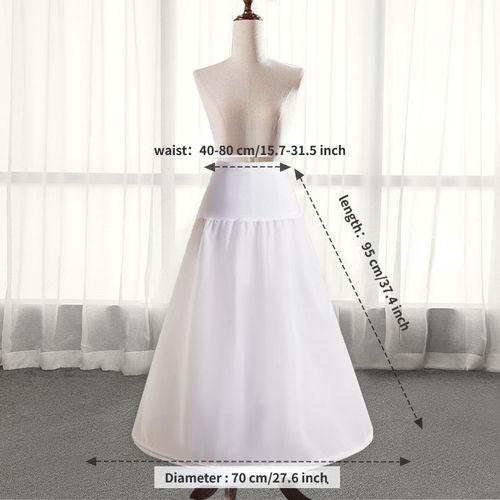 Robes De Mariée Pour Femmes,Jupon Long Crinoline Pour Années Coing,Jupe Plissée Avec Cerceaux,Accessoires De Cosplay