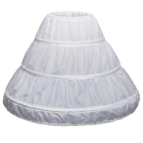 Jupon En Dentelle Blanche Cigogne Pour Enfants,Ligne A,3 Cerceaux,Une Couche,Crinoline Pour Enfants,Robe De Fille De Fleur,Sous-Jupe,Taille Élastique,2023