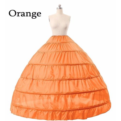 Jupon Crinoline Pour Robe Quinceanera,Sous-Jupe Blanche,Accessoires De Mariage Pour Femme Et Fille,6 Cerceaux,Grande Taille