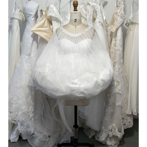 S-Xl Blanche Rassemblant Des Patients Aide Copain Robe De Mariée,Jupon En Tulle De Glissement,Vous Sauver De L'eau Hotoilet