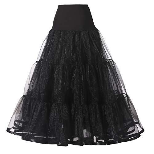 Wowbridal-Jupon De 95cm De Long À Volants,Crinoline,Vintage,Pour Patients De Mariage,Sous-Jupe,Tutu Rockabilly