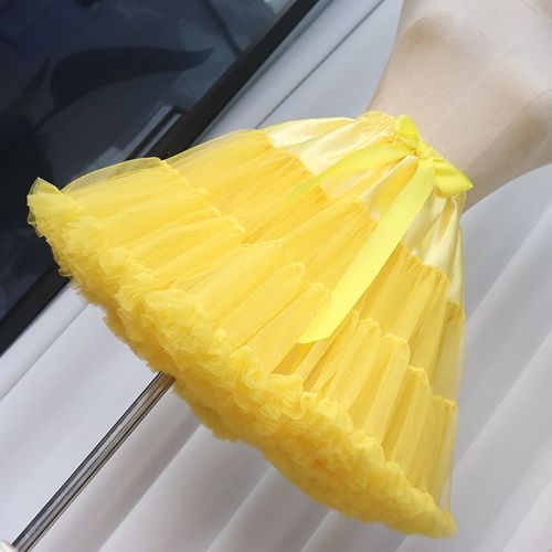 Jupon Lolita Cosplay Pour Femmes,Jupe Tutu Gonflée A-Line,Jupon De Ballet En Couches,Grand N?ud Papillon,Sous-Jupe