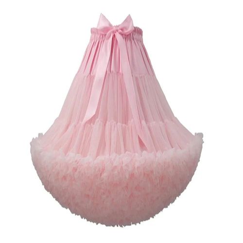 Jupes En Tulle Gonflées Pour Femmes,Tutu Adulte Long Au Genou,Jupon Superposé,Court,Fête De Rh,Jupe Midi,Sous-Jupe,55cm,21.65 Po