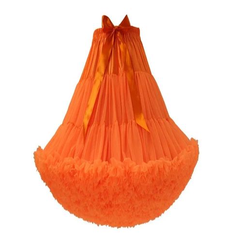 Jupes En Tulle Gonflées Pour Femmes,Tutu Adulte Long Au Genou,Jupon Superposé,Court,Fête De Rh,Jupe Midi,Sous-Jupe,55cm,21.65 Po