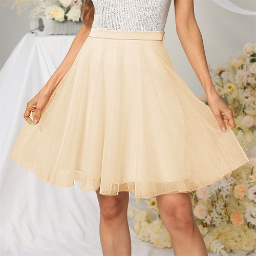 Jupe Courte Bouffante En Tulle Doux,Ligne A,Mini Tutu Élastique,Sous-Jupe,Jupon Pour Fête,Danse,Costume De Ballet