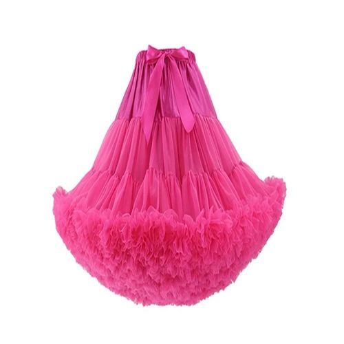 Jupes En Tulle Gonflées Pour Femmes,Tutu Adulte Long Au Genou,Jupon Superposé,Court,Fête De Rh,Jupe Midi,Sous-Jupe,55cm,21.65 Po