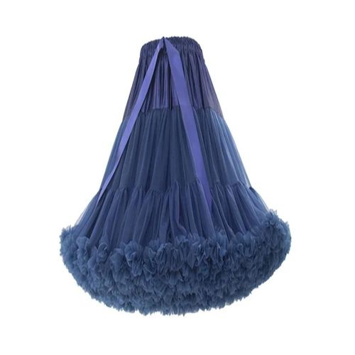Jupes En Tulle Gonflées Pour Femmes,Tutu Adulte Long Au Genou,Jupon Superposé,Court,Fête De Rh,Jupe Midi,Sous-Jupe,55cm,21.65 Po
