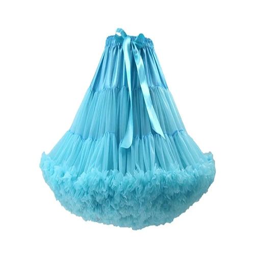 Jupes En Tulle Gonflées Pour Femmes,Tutu Adulte Long Au Genou,Jupon Superposé,Court,Fête De Rh,Jupe Midi,Sous-Jupe,55cm,21.65 Po
