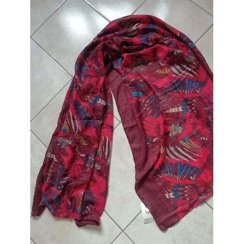 Idee Cadeau / Foulard Long 90 X 180 Cm 100 % Viscose Neuf Avec Étiquette.