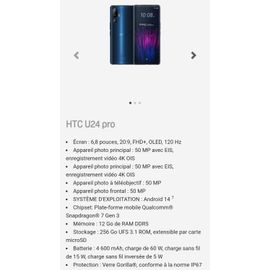 HTC U24 Pro 256 Go Bleu