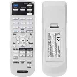 Télécommande Pour Epson Eb-E01 Eh-Tw740 Tw750 Tw710 Eb-W06 W49 W51 W52 X06 X49 X51 X500 E10 E20 E500 Fh06 Fh52 Eb-720 725W 725Wi 735F 735Fi 972 982W 992F Eb-1480Fi 1481Fi 1485Fi
